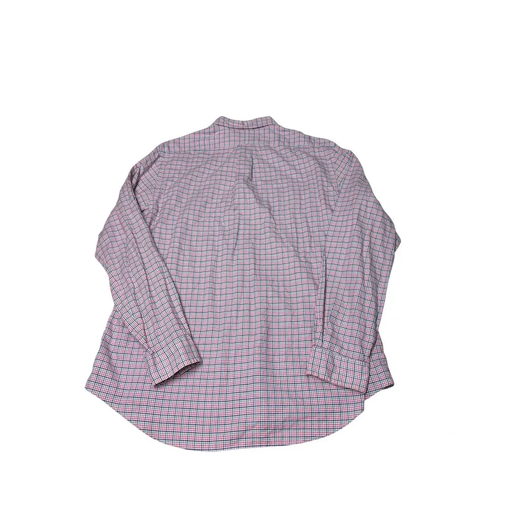 Ralph Lauren Mens XL Long Sleeve Button Down Shirt Tattersall Check Red Blue
